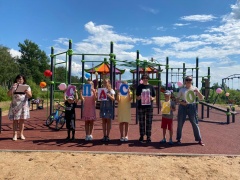 Открытие детской игровой площадки в селе Великое