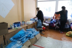 Глава района совместно с Михаилом Евраевым выехал на пункт временного размещения жителей ЛДНР